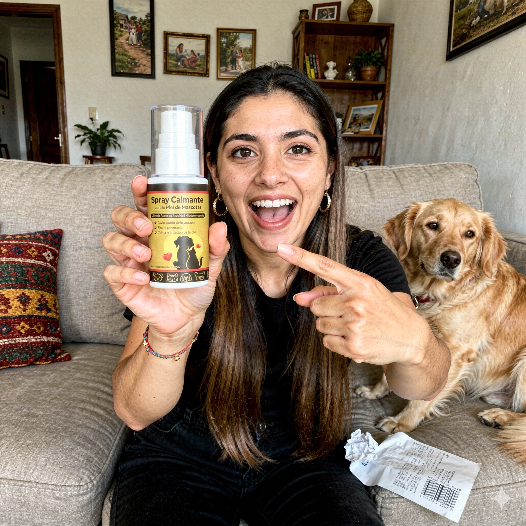 Spray Calmante para la Piel de Mascotas  A2