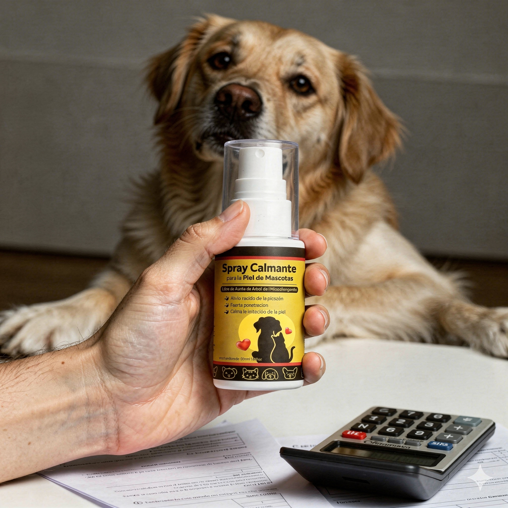 Spray Calmante para la Piel de Mascotas  A2